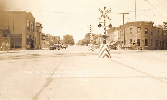 Brown City - Old Post Card Photo (newer photo)
